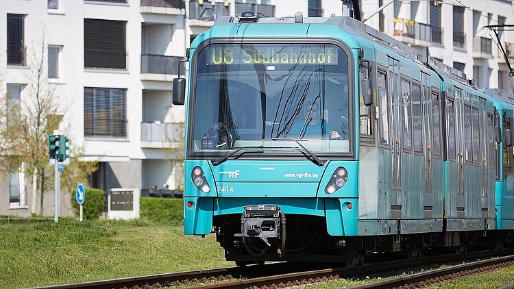 Picture of a train of the Frankfurt am Main transport company