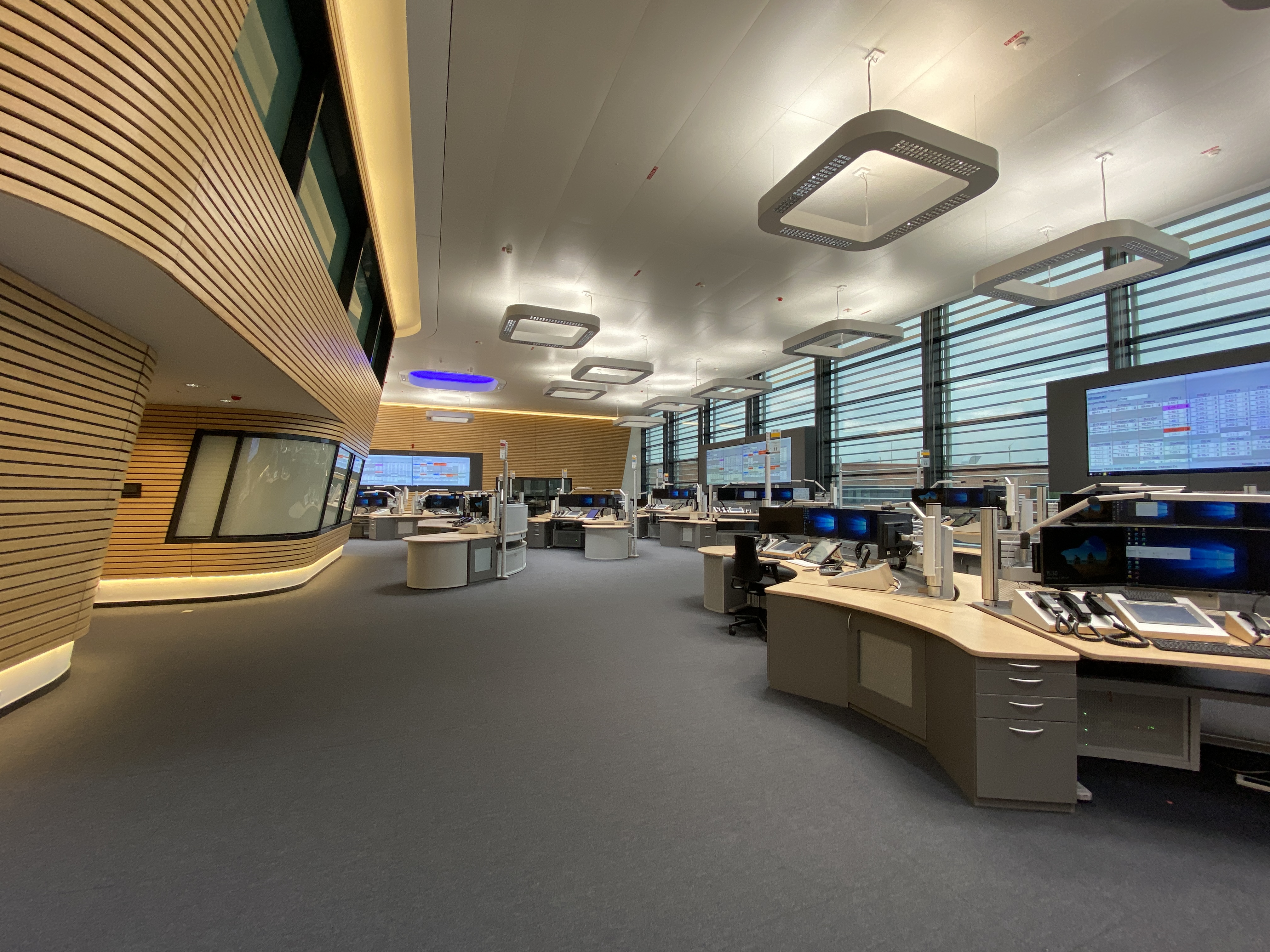 The image shows a control center