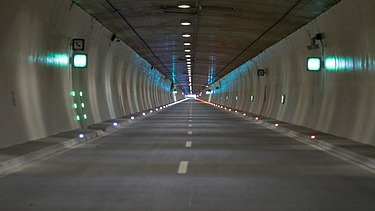 Dark view of the Bosruck tunnel