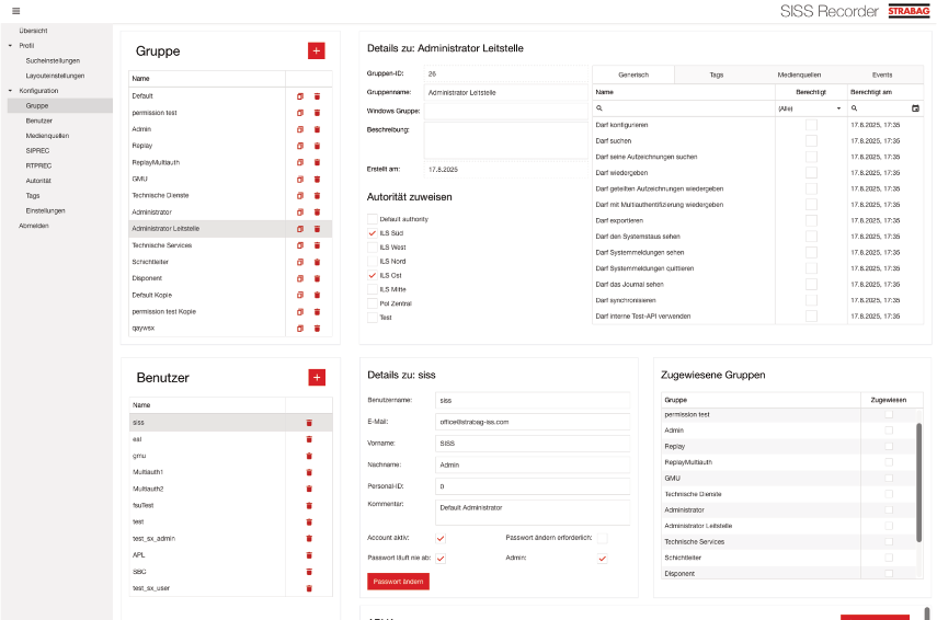 Das Bild zeigt die webbasierte Administration mit dem MMR3680