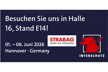 Das Bild zeigt das Logo der Interschutz und die Daten zur Messeteilnahme der SISS