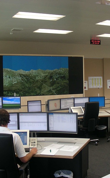 Image of the rescue and fire department control center of the state of Vorarlberg