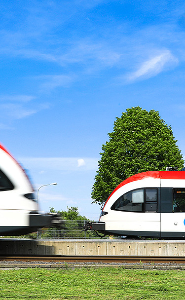 Picture of a double-decker train on the Graz-Köflach Railway