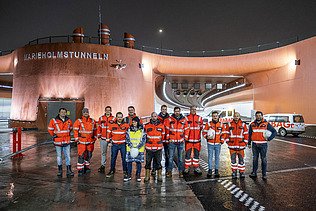 The SISS team at the Marieholm Tunnel portal