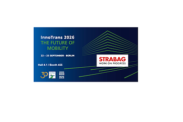 The picture shows the InnoTrans logo and the dates of SISS's participation in the fair