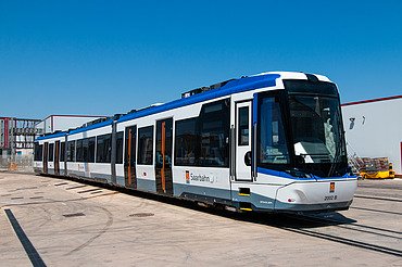 Bild einer Straßenbahn der Saarbahn