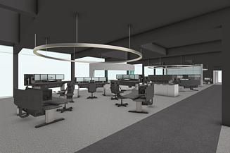 Image of a schematic representation of a modern control center