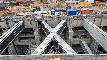 Bild der Baustelle U2 Verlängerung Wien