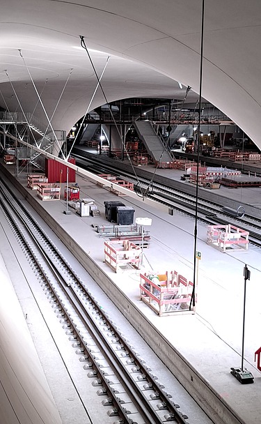 Bild der Baustelle des neuen Bahnhofs in Stuttgart