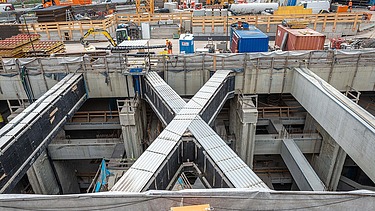 Picture of the U2 Vienna extension construction site