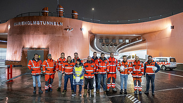 The SISS team at the Marieholm Tunnel portal