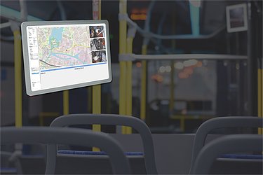 The image shows the view of the video management tool on a tablet