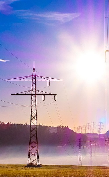 Picture of a high-voltage power line