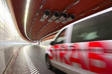 Picture of service work in a tunnel