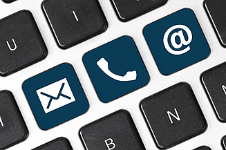 The picture shows a close-up of a keyboard