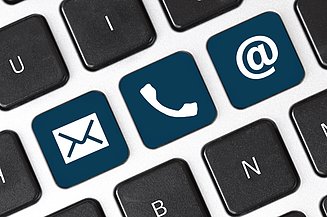 The picture shows a close-up of a keyboard