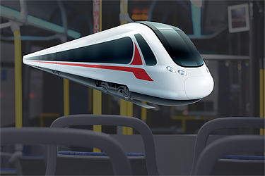 Schematic representation of a high-speed train